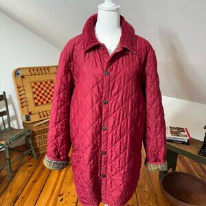 Womens Barbour Diamond Quilted Jacket, Size  Medium, Burgundy